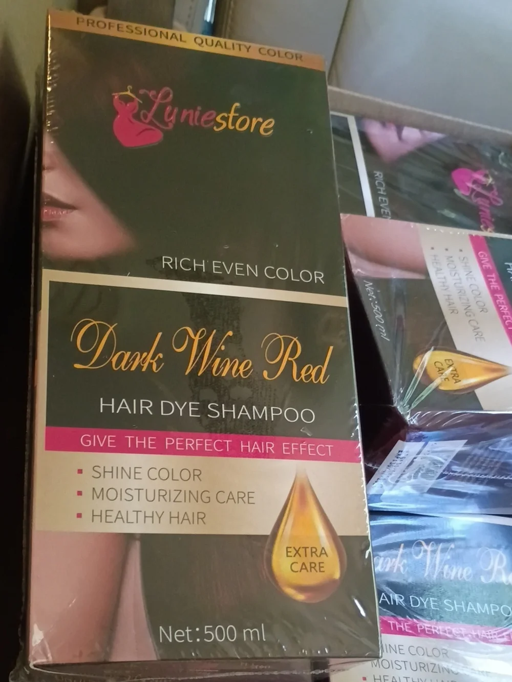Dark Wine Red Hair Dye Shampoo - Dark Wine Red